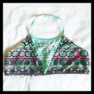 high neck bikini top